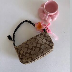 Vintage Y2K Coach Signature Mini
Shoulder Bag Brown Canvas